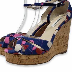 LK Bennett Wedge Linette Denim 38.5